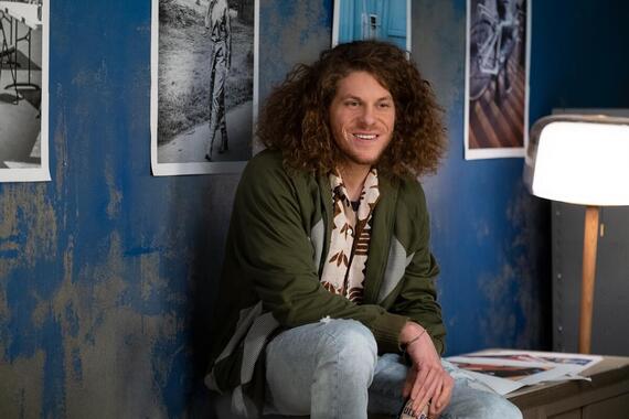 Woke -- "Blue Lies Matter” - Episode 108 -- Months later, Keef thinks he’s finally arrived in a better place until he’s confronted with an unexpected face from the past. Gunther (Blake Anderson), shown. (Photo by: Liane Hentscher/Hulu)
