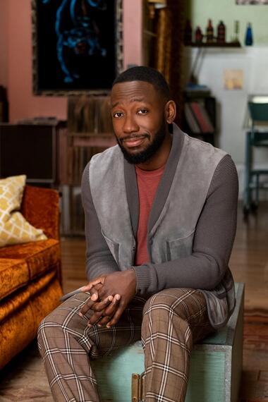 Woke -- "Blue Lies Matter” - Episode 108 -- Months later, Keef thinks he’s finally arrived in a better place until he’s confronted with an unexpected face from the past. Keef (Lamorne Morris), shown. (Photo by: Liane Hentscher/Hulu)