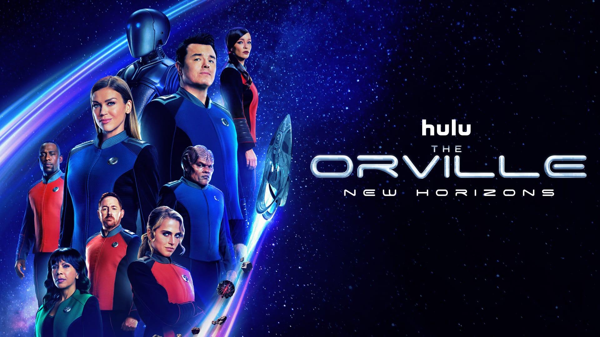 The Orville: New Horizons -- Seth MacFarlane’s epic space adventure series “The Orville” returns exclusively as a Hulu original series. Set 400 years in the future, “The Orville: New Horizons” finds the crew of the U.S.S. Orville continuing their mission of exploration, as they navigate both the mysteries of the universe and the complexities of their own interpersonal relationships. (Courtesy of Hulu)