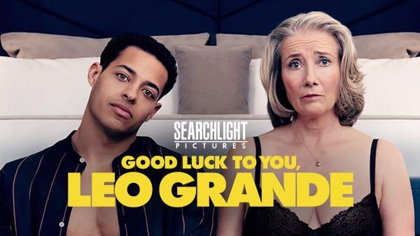 Good Luck to You, Leo Grande -- In ”Good Luck To You, Leo Grande,” two-time Academy Award® winner Emma Thompson (“Love, Actually”) embodies the candor and apprehension of retired teacher Nancy Stokes, and newcomer Daryl McCormack (“Peaky Blinders”) personifies the charisma and compassion of sex worker Leo Grande. As Nancy embarks on a post-marital sexual awakening and Leo draws on his skills and charm, together they find a surprising human connection. Nancy (Emma Thompson) and Leo (Daryl McCormack), shown. (Courtesy of Searchlight Pictures)