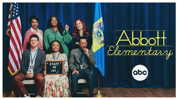 Title art for the Golden Globe nominated ABC sitcom Abbott Elementary
