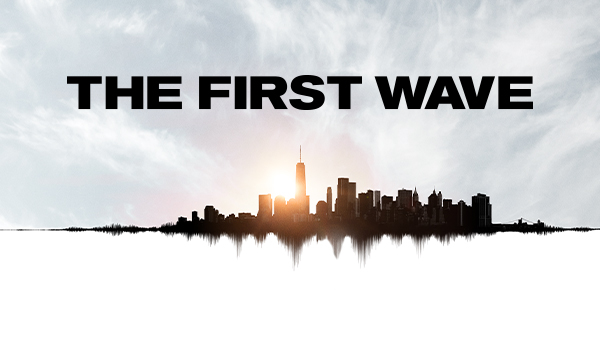 Title art for the COVID-19 documentary The First Wave