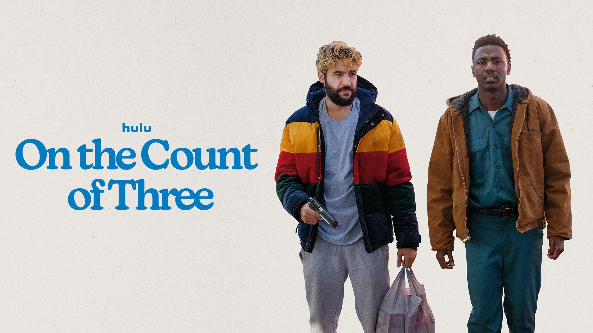 On the Count of Three -- Jerrod Carmichael makes his directorial debut and stars in “On the Count of Three,” a darkly comic feature about two best friends, Val (Carmichael) and Kevin (Christopher Abbott), on the last day of their lives. Val (Jerrod Carmichael) and Kevin (Christopher Abbott), shown. (Photo courtesy of Annapurna Pictures and Orion Pictures)