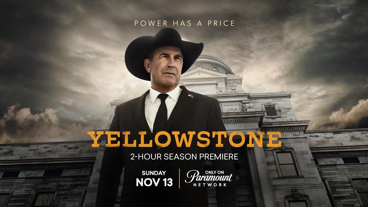 Title art for season 5 of the Golden Globe nominated western drama Yellowstone