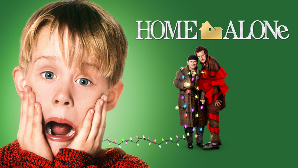 Title art for the Christmas movie Home Alone on Disney+
