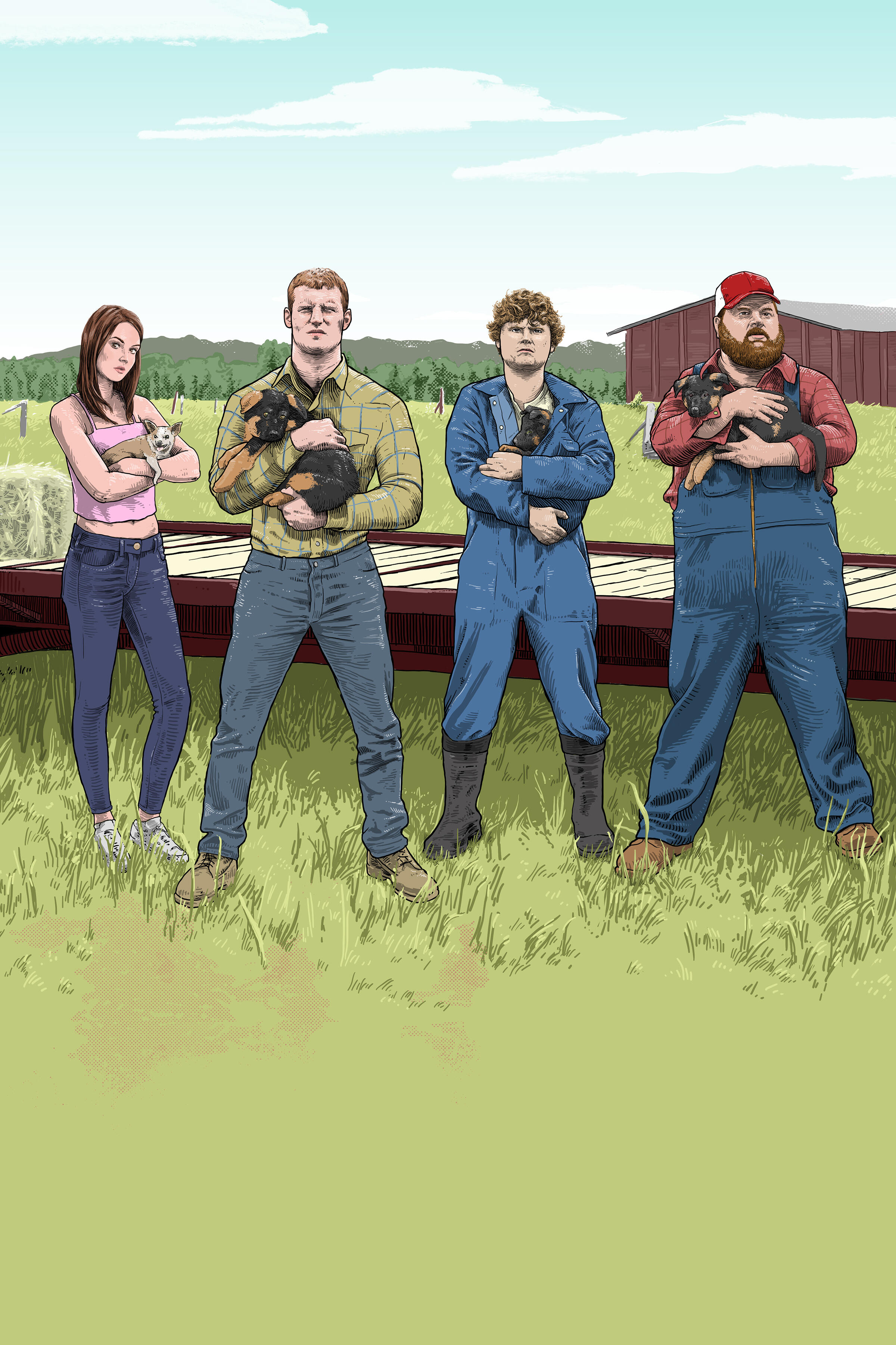 Letterkenny -- Season 11 -- The residents of Letterkenny belong to one of three groups: the Hicks, the Skids, and the Hockey Players, who are constantly feuding with each other over seemingly trivial matters that often end with someone getting their ass kicked. In season 11, the Hockey Players have unwanted guests at their beer league game, the Hicks determine the best flavor of chip, the Skids work to improve their business, influencers descend on Letterkenny…and that’s just for starters, buddy. (Courtesy of Hulu)
