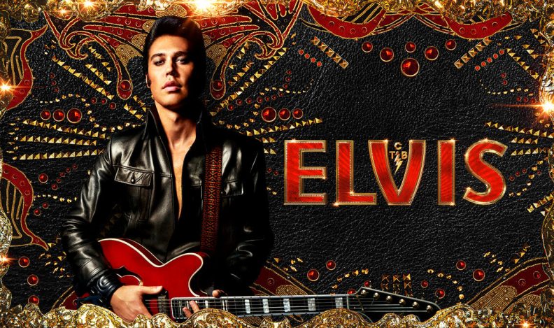 Title art for the musical biopic film Elvis starring Austin Butler.