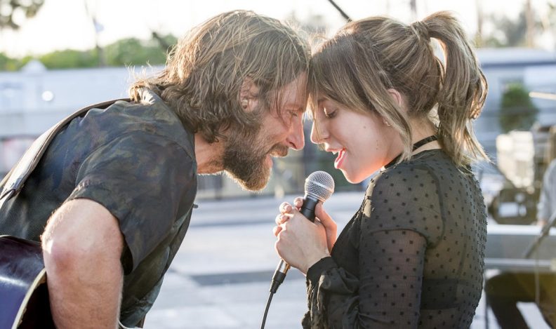 A still of Lady Gaga and Bradley Cooper from A Star Is Born