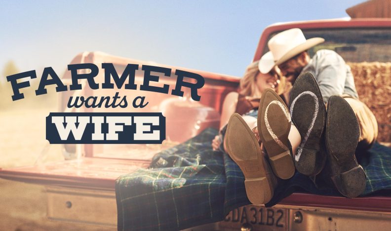 Title art for the reality dating TV show, Farmer wants a Wife.