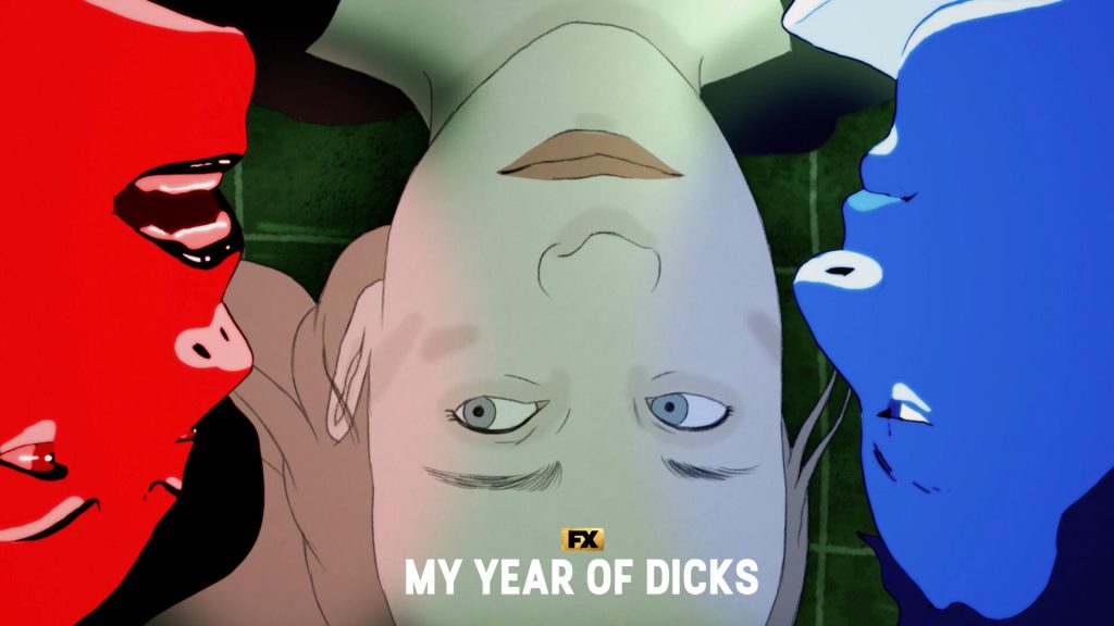 Title art for the Oscar-nominated FX movie My Year of Dicks. 