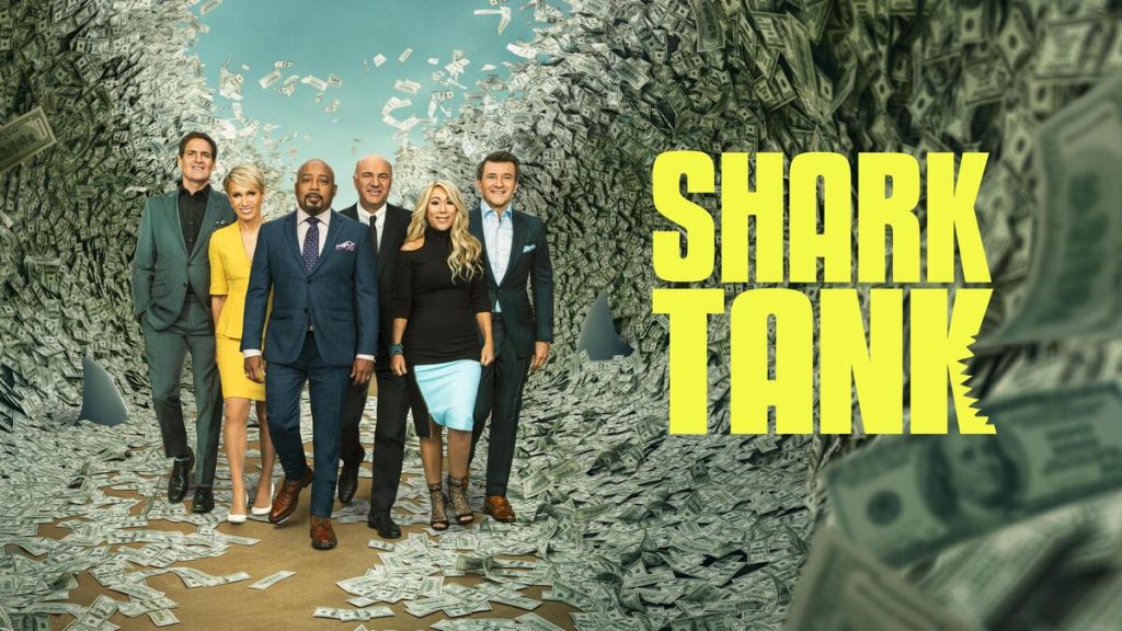 Title art for the reality competition show, Shark Tank.