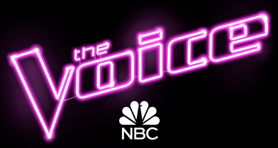 Title art for the reality singing show, The Voice.