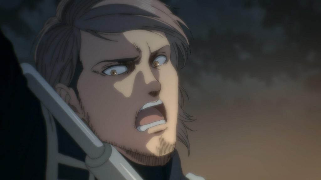 A still image of the character Jean Kirstein on the anime show, Attack of Titan.