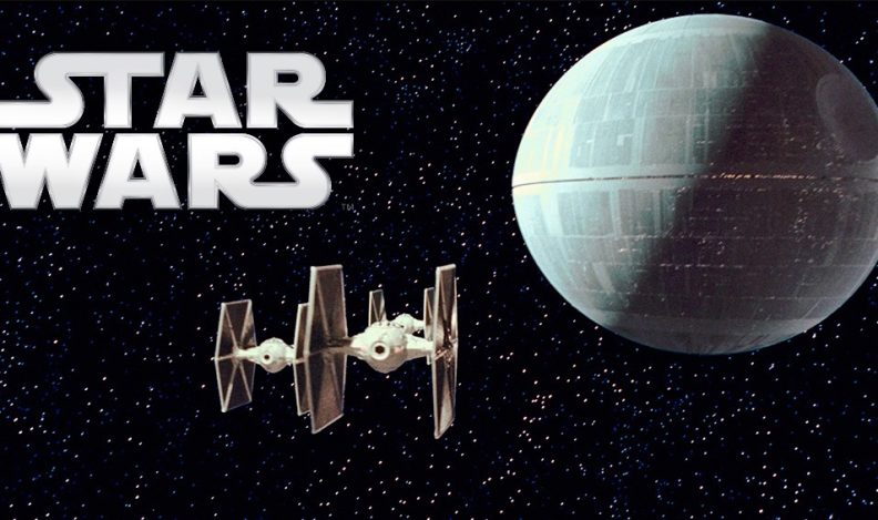 Title art for the Star Wars movies.
