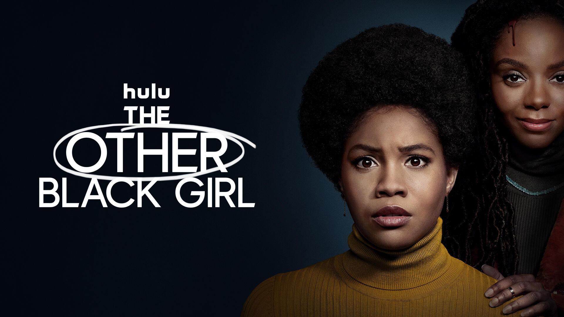 The Other Black Girl -- Nella, an editorial assistant, is tired of being the only Black girl at her company, so she’s excited when Hazel is hired. But as Hazel’s star begins to rise, Nella spirals out and discovers something sinister is going on at the company. Nella (Sinclair Daniel) and Hazel (Ashleigh Murray), shown. (Courtesy of Hulu)