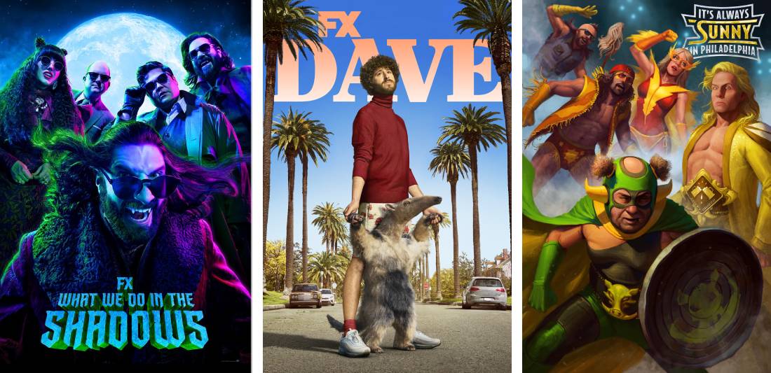 Title art for FX comedy shows on Hulu