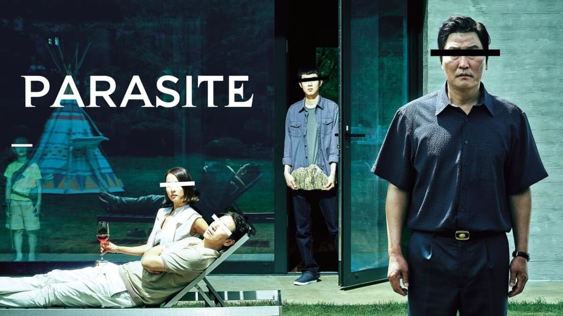 title art for the film Parasite on Hulu