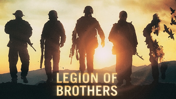 Legion of Brothers title art featuring soldiers walking into the sunset.