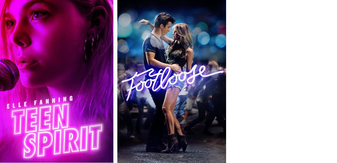 Title art for teen romance movies on Hulu