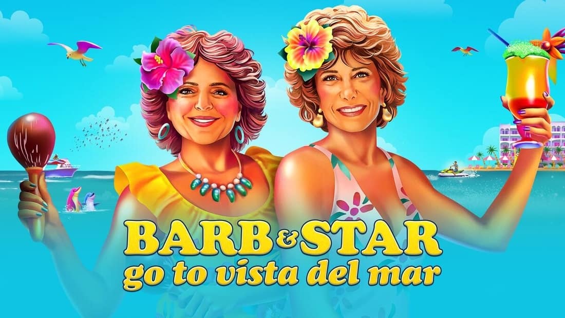 Title art for the beach movie Barb & Star Go To Vista Del Mar