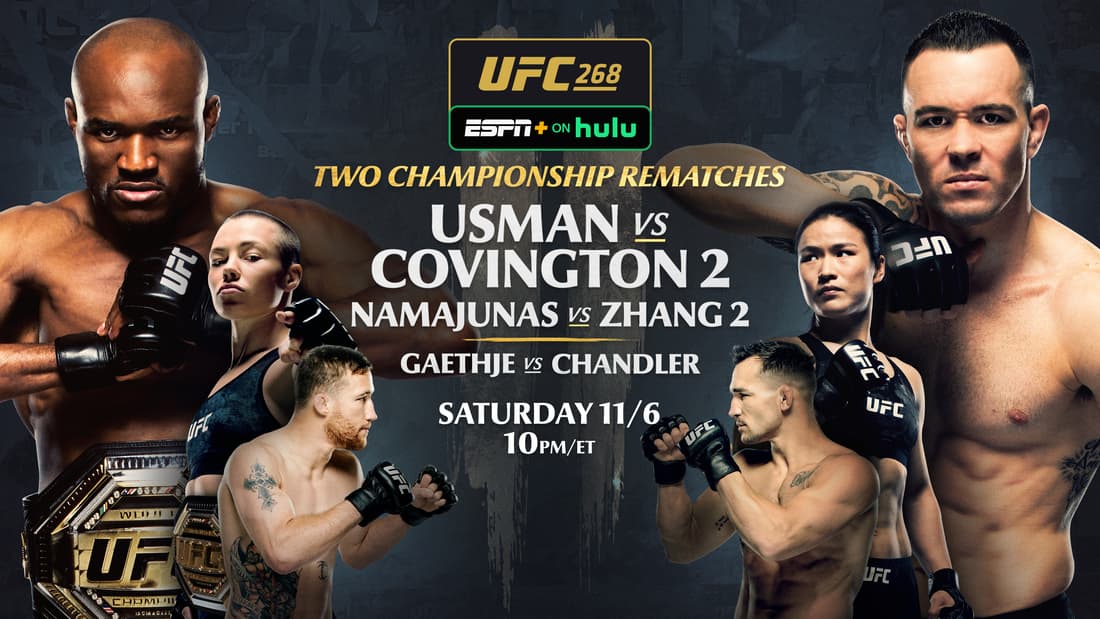 Title art for the UFC 268 Fight