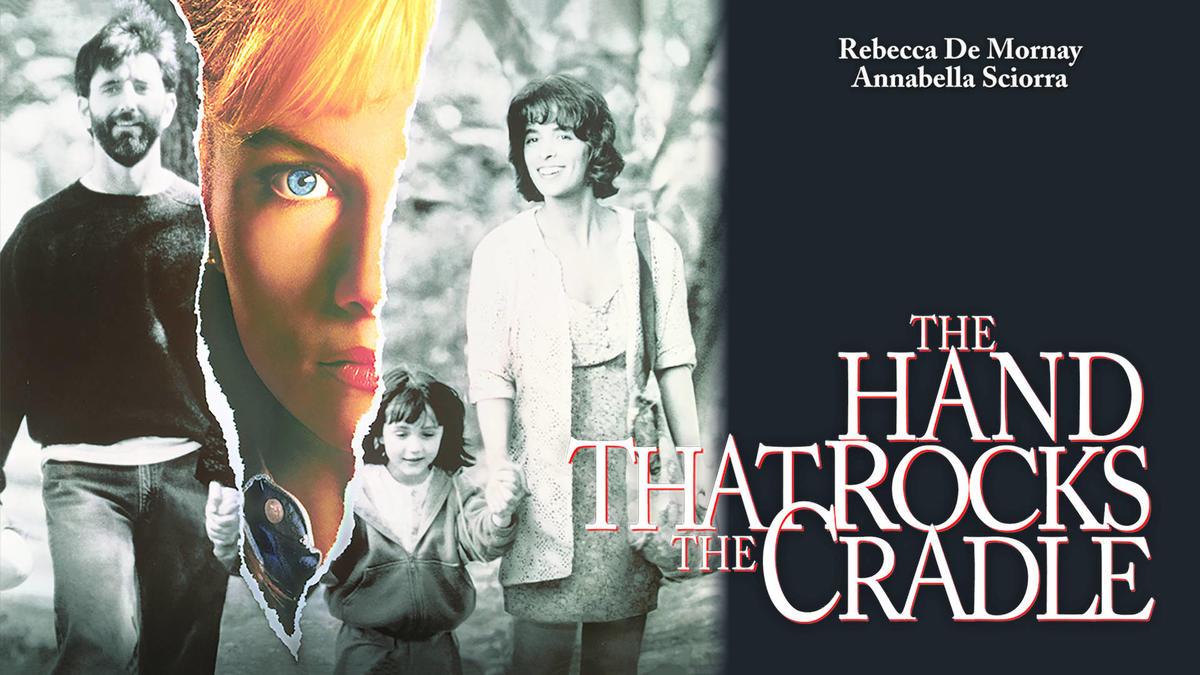 title art for thriller movie Hand that Rocks the Cradle