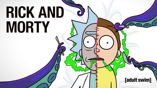 title art for Adult Swim’s comedy series Rick and Morty.