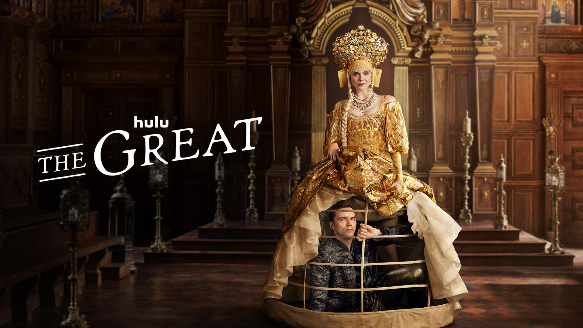 The Great -- In season two of “The Great,” Catherine finally takes the Russian throne for her own — but if she thought coup-ing her husband was difficult, it’s nothing compared to the realities of ‘liberating' a country that doesn’t want to be. She’ll battle her court, her team, even her own mother in a bid to bring the enlightenment to Russia. Meanwhile she’ll also battle her heart as Peter slowly transitions from much-hated husband, to prisoner? Ally? Lover? Ultimately Catherine will learn that to change a country, you must let it change you, that there is a fine line between idealism and delusion, and that becoming 'Great', will ask more of her than she could have imagined. Catherine (Elle Fanning) and Peter (Nicholas Hoult), shown. (Courtesy of Hulu)