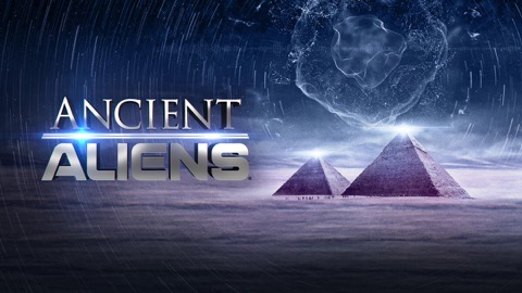 title art for the TV series Ancient Aliens on Hulu