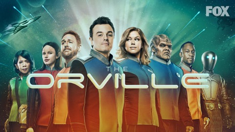 alt text: title art for the TV series The Orville on Hulu