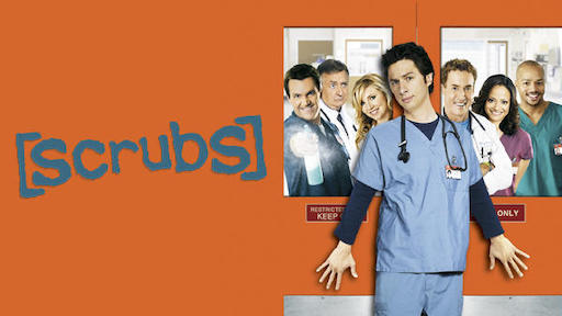 Title art for workplace comedy Scrubs