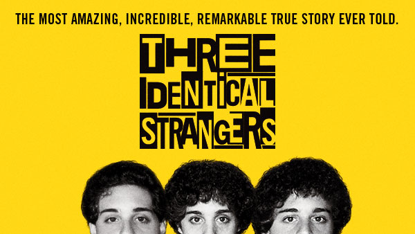Title art for the documentary Three Identical Strangers