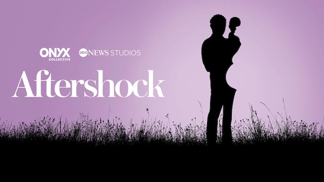 Title art for the documentary Aftershock