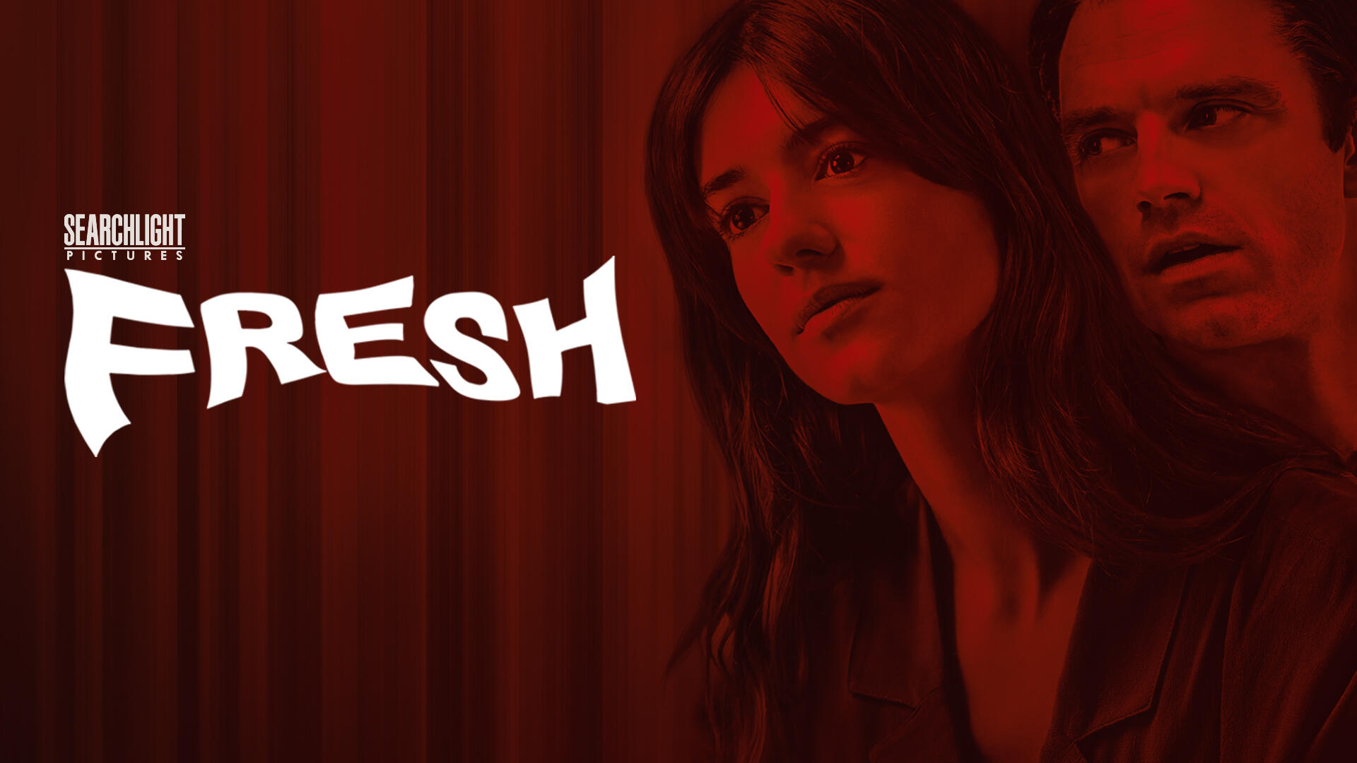 Fresh -- “FRESH” follows Noa (Daisy Edgar-Jones), who meets the alluring Steve (Sebastian Stan) at a grocery store and – given her frustration with dating apps – takes a chance and gives him her number. After their first date, Noa is smitten and accepts Steve’s invitation to a romantic weekend getaway. Only to find that her new paramour has been hiding some unusual appetites. Noa (Daisy Edgar-Jones) and Steve (Sebastian Stan), shown. (Courtesy of Searchlight Pictures)
