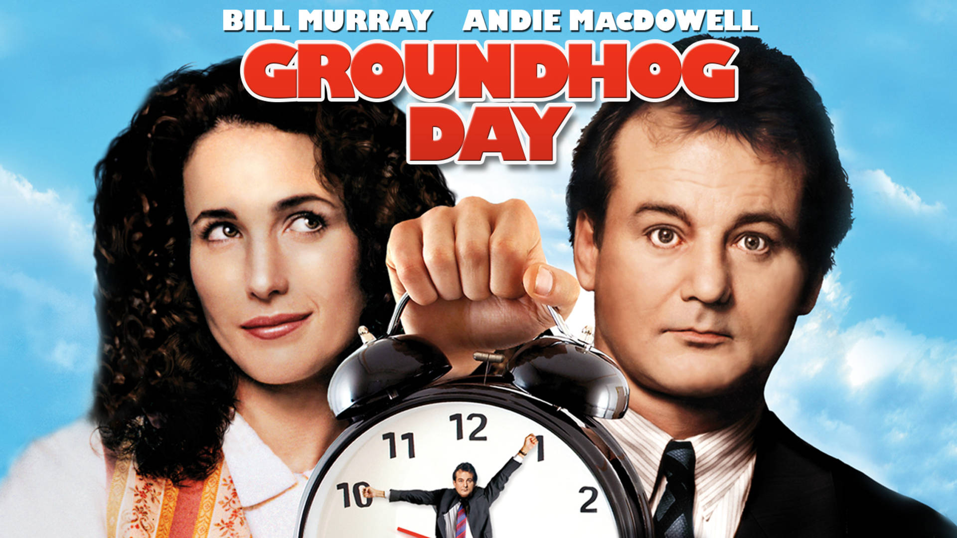 Title art for the time travel movie Groundhog Day