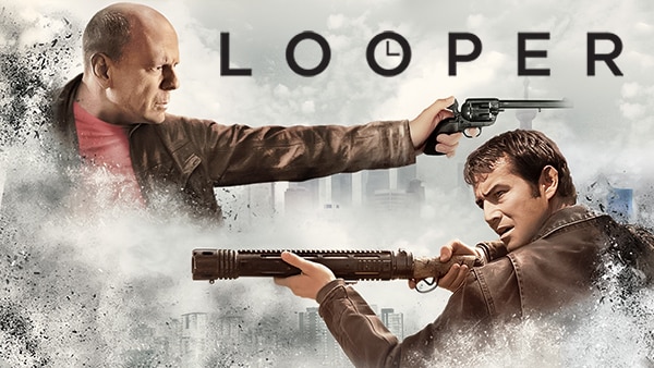 Title art for time travel movie Looper