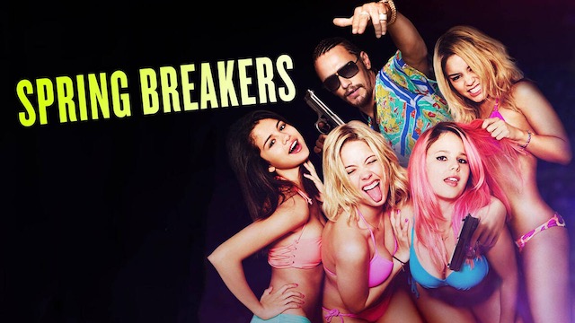 Title art for beach movie Spring Breakers
