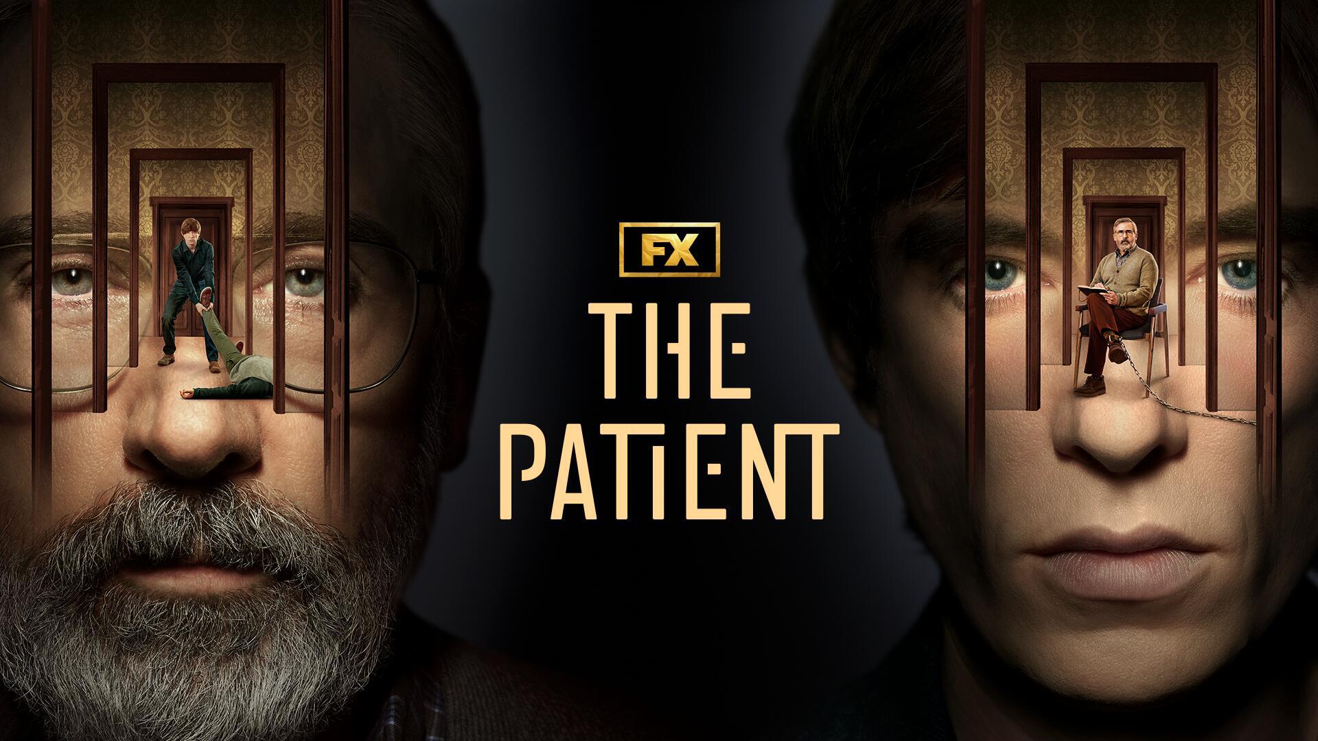 The Patient -- Season 1 -- “The Patient” is a psychological thriller from the minds of Joel Fields and Joe Weisberg (“The Americans”) about a therapist, “Alan Strauss” (Steve Carell), who's held prisoner by a patient, “Sam Fortner” (Domhnall Gleeson), who reveals himself to be a serial killer. Sam has an unusual therapeutic demand for Alan: curb his homicidal urges. In order to survive, Alan must unwind Sam's disturbed mind and stop him from killing again... but Sam refuses to address critical topics, like his mother “Candace” (Linda Emond). Alone in captivity, Alan excavates his own past through memories of his old therapist, “Charlie” (David Alan Grier), and grapples with waves of his own repressed troubles – the recent death of his wife, “Beth” (Laura Niemi), and the painful estrangement from his religious son, “Ezra” (Andrew Leeds). Over the course of his imprisonment, Alan uncovers not only how deep Sam's compulsion runs, but also how much work he has to do to repair the rift in his own family. With time running out, Alan fights desperately to stop Sam before Alan becomes complicit in Sam's murders or worse – becomes a target himself. Alan Strauss (Steve Carell) and Sam Fortner (Domhnall Gleeson), shown. (Courtesy of FX Networks)