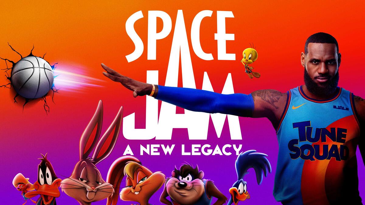 Title art for the basketball movie Space Jam: A New Legacy