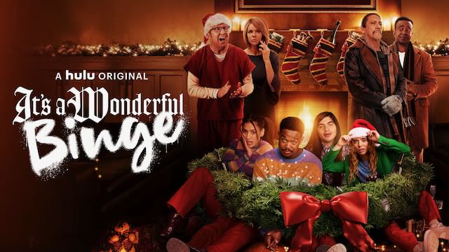 Title art for the Hulu Original Christmas movie It's A Wonderful Binge